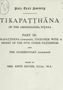 Tikapatthana of the Abhidhamma Pitaka_Part 3